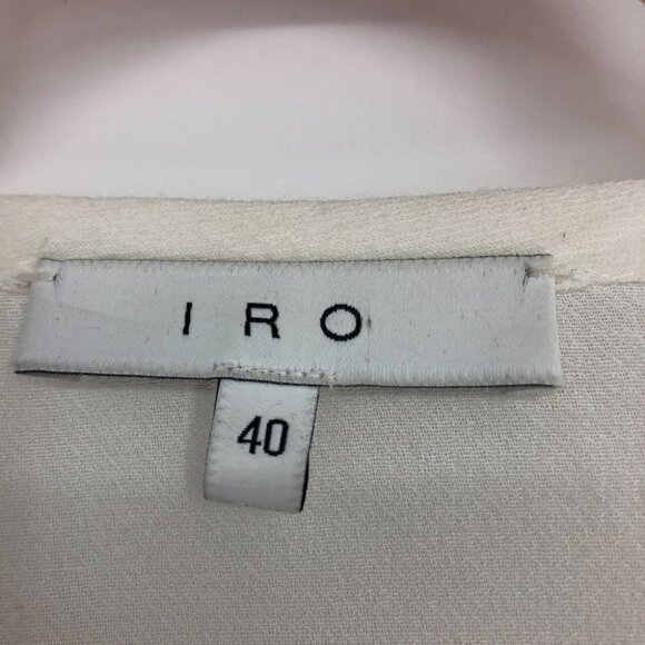 IRO White Keola sheer panelled lace button up Blouse size 40 - Picture 5 of 14